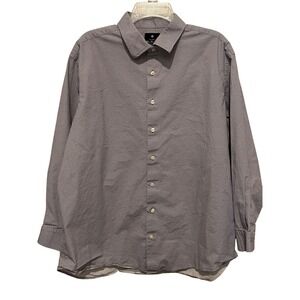 Ben Sherman Tailoring Mens XXL Navy White Geometric Stretch Button Down Shirt